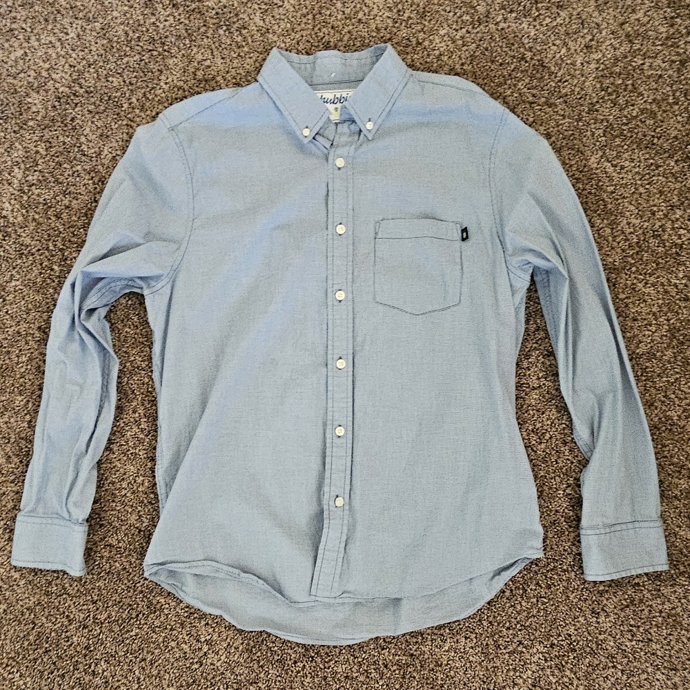 chubbies Light Blue Casual Button-Down Shirt